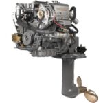 Дизельный судовой двигатель Yanmar 14 л.с. с механической трансмиссией для парусной лодки с кормовым приводом